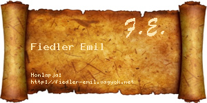 Fiedler Emil névjegykártya